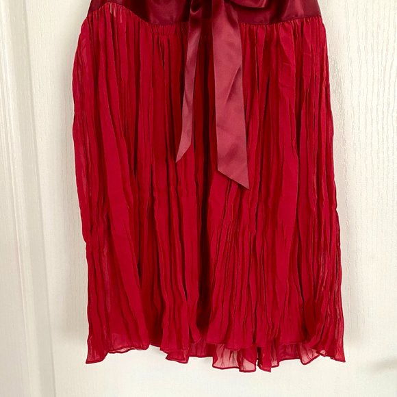Victoria's Secret Red Pleated Babydoll Chemise with Lace Chiffon Satin - Picture 3 of 16
